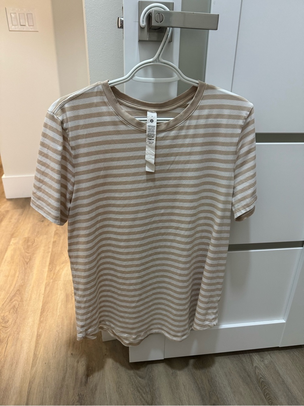 Lululemon Short Sleeve Top – Striped – Soft & Lightweight